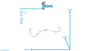 INJECTION LINE (leakage secured) - 5060702733 suitable for MTU engines