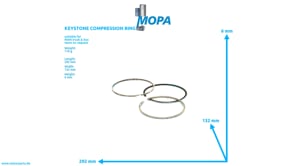 KEYSTONE COMPRESSION RING - 51025030752 suitable for MAN D-engines