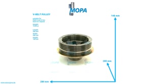V-BELT PULLEY - 51026015025 suitable for MAN D-engines