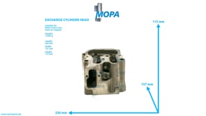 EXCHANGE CYLINDER HEAD - 51031009703 suitable for MAN D-engines