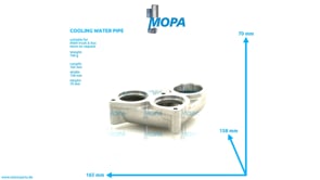 COOLING WATER PIPE - 51063010539 suitable for MAN D-engines