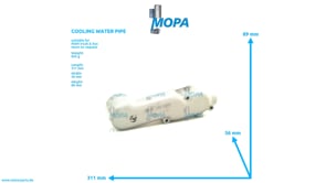 COOLING WATER PIPE - 51063010617 suitable for MAN D engines