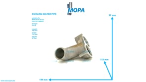 COOLING WATER PIPE - 51063010876 suitable for MAN D-engines