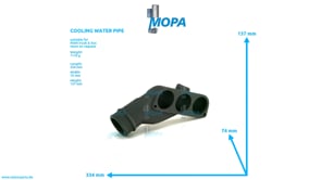 COOLING WATER PIPE - 51063020298 suitable for MAN D-engines