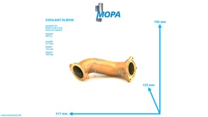COOLANT ELBOW - 51063020469 suitable for MAN D-engines