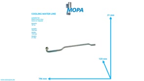 COOLING WATER LINE - 51063035255 suitable for MAN D-engines