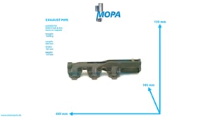 EXHAUST PIPE - 51081020334 suitable for MAN D-engines