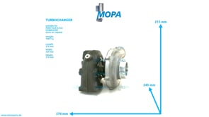 TURBOCHARGER - 51091007638 suitable for MAN D engines