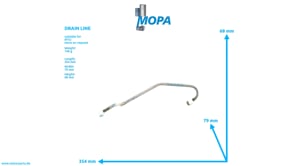 DRAIN LINE - 5552000563 suitable for MTU engines DRAIN LINE - 5552000563 suitable for MTU engines