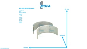 BIG END BEARING PAIR - 5800300866 suitable for MTU engines