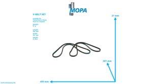 V-BELT SET - 976492 suitable for Volvo/Volvo Penta engines