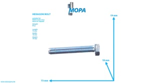 HEXAGON BOLT - 06017344318 suitable for MAN D engines