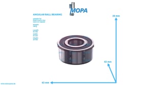 ANGULAR BALL BEARING - 06314890075 suitable for MAN D-engines ANGULAR BALL BEARING - 06314890075 suitable for MAN D-engines