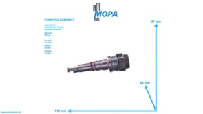 PUMPING ELEMENT - 863498 suitable for Volvo/Volvo Penta engines