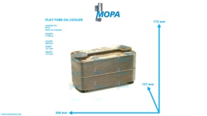 FLAT-TUBE OIL COOLER - 0021883601 suitable for MTU engines