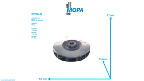 IMPELLER - 4422010007 suitable for MTU engines