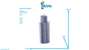 ZINC ELECTRODE - 838929 suitable for Volvo/Volvo Penta engines