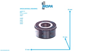 ANGULAR BALL BEARING - 8699810021 suitable for MTU engines