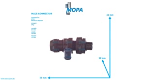 MALE CONNECTOR - 0005316585 suitable for MTU engines