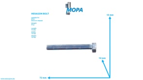 HEXAGON BOLT - 000000004745 suitable for MTU engines