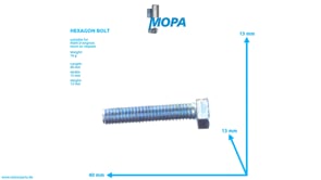 HEXAGON BOLT - 06012845118 suitable for MAN D engines