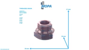 THREADED UNION - 50981300130 suitable for MAN D engines