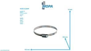 HOSE CLAMP - 06671226129 suitable for MAN D engines