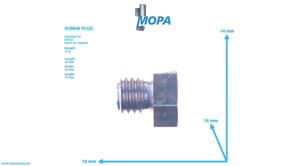 SCREW PLUG - 01181401 suitable for Deutz engines