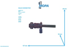 MALE CONNECTOR - 0005312085 suitable for MTU engines