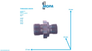THREADED UNION - 51981300482 suitable for MAN D engines