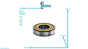 ZYLINDERROLLENLAGER - 705100203020 passend für MTU Motoren