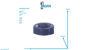 HEXAGON NUT - 01153186 suitable for Deutz engines