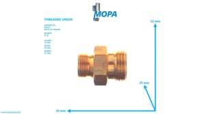 THREADED UNION - 01165906 suitable for Deutz engines