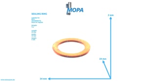 SEALING RING - 007603016104 suitable for MTU engines