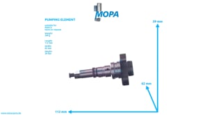 PUMPING ELEMENT - 81111250050 suitable for MAN D engines