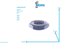HEXAGON NUT - 000439010206 suitable for MTU engines