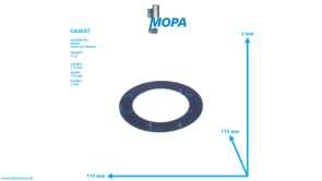GASKET - 01153984 suitable for Deutz engines