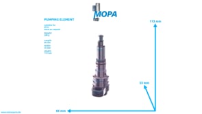 PUMPING ELEMENT - 0010744322 suitable for MTU engines