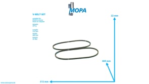 V-BELT SET - 01154304 suitable for MWM & Deutz engines