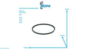 SLOTTED OIL CONTROL RING - 01170494 suitable for MWM & Deutz engines